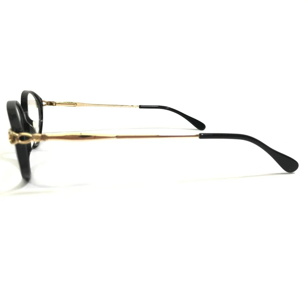 Anglo American Eyeglasses Frames MOD.7102 BLK Black Gold Oval 54-17-135